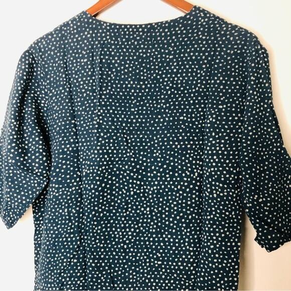 One Teaspoon Starry Night Wrap Mini Dress Tiny Polka Dots Navy Blue White Small - Picture 10 of 14